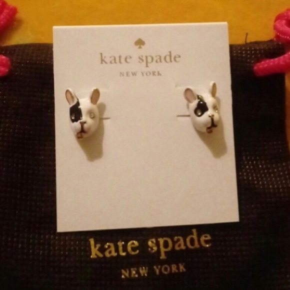 kate spade Jewelry - kate spade Ma Cherie Antoine Dog earrings!